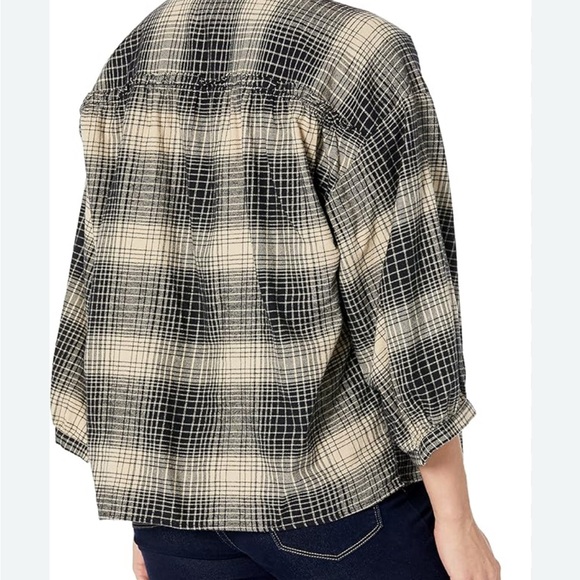 JOIE Barrian Women’s Plaid 3/4 Sleeve Flannel Shirt Size XL - Picture 11 of 11